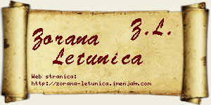 Zorana Letunica vizit kartica
